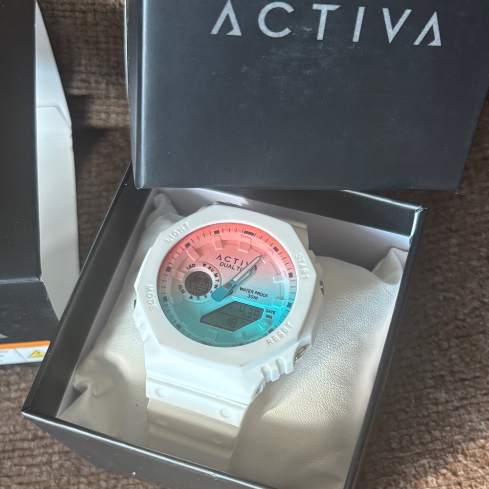 Activa Dual Time White Watch